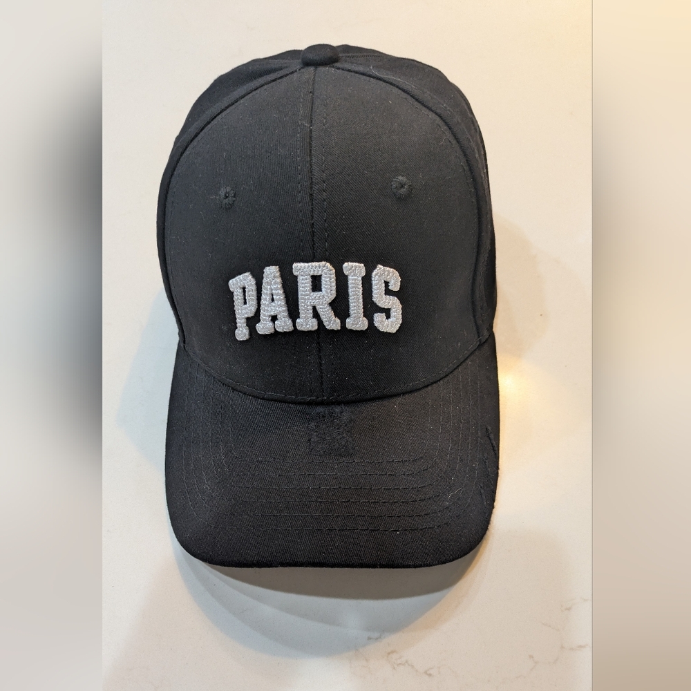 Embroidered Anthropologie Style Paris Cap NWOT
